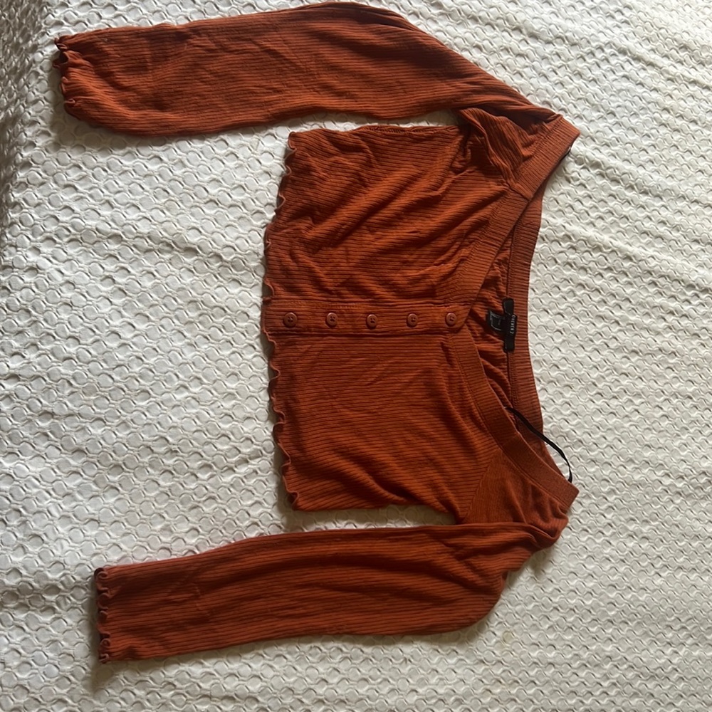 Forever21 Long sleeve off the shoulder crop top